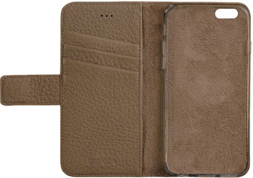 Senza Exquisite Leren Portemonnee Hoesje iPhone 5(S) / SE Bruin afbeelding 4