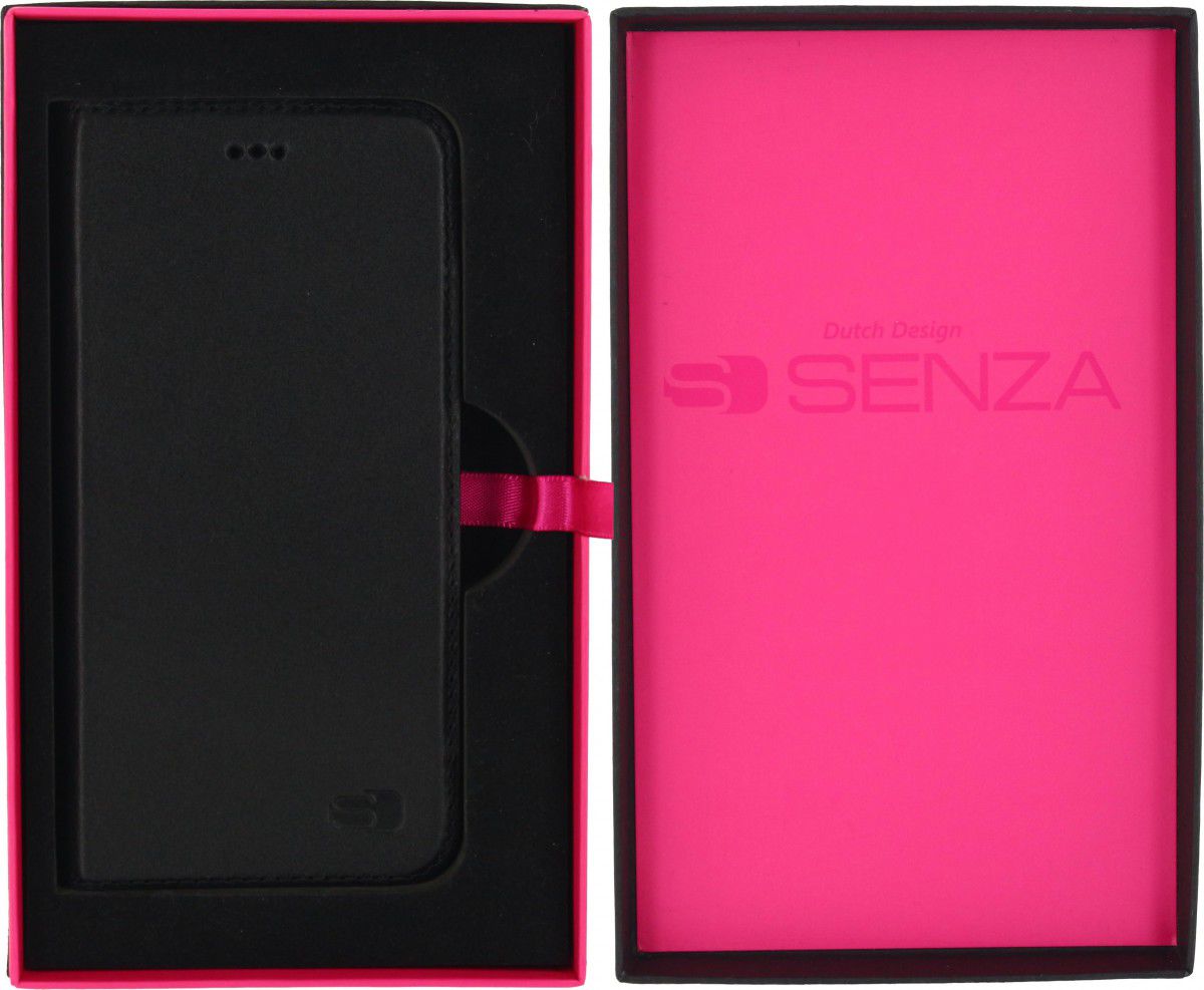 Senza Authentic Leren Portemonnee Hoesje Apple iPhone 6(S) Zwart afbeelding 6