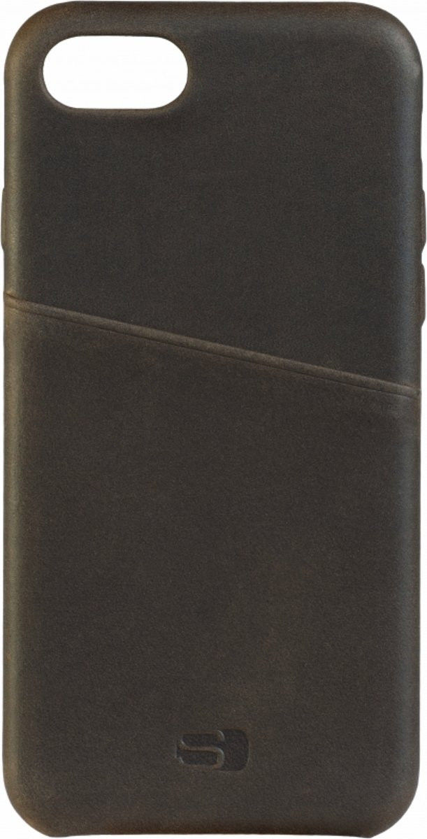 Senza Raw Apple iPhone SE (2020) Hoesje Dun Leren Back Cover Bruin afbeelding 3