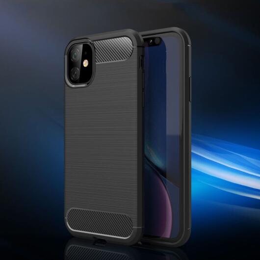 Apple iPhone 11 Geborsteld TPU Hoesje Zwart afbeelding 13