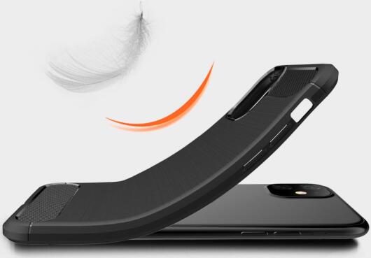 Apple iPhone 11 Geborsteld TPU Hoesje Zwart afbeelding 5