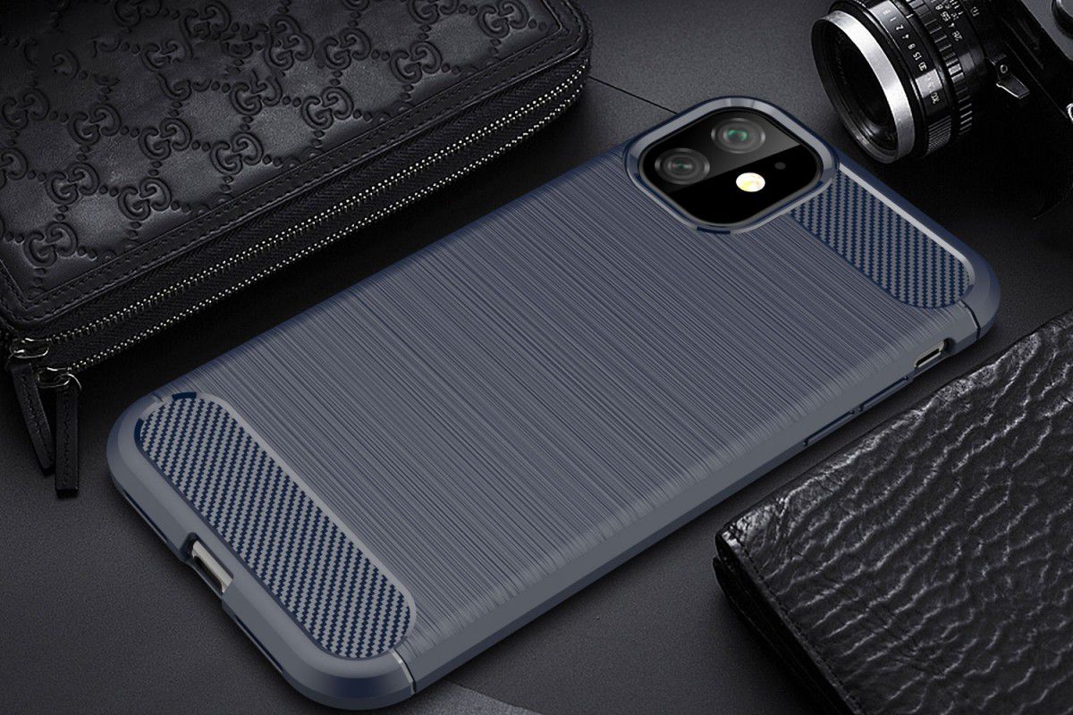 Apple iPhone 11 Hoesje Geborsteld TPU Blauw afbeelding 5