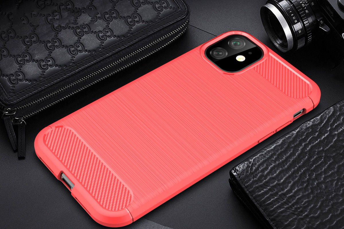 Apple iPhone 11 Hoesje Geborsteld TPU Rood afbeelding 5
