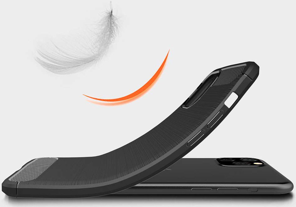 Apple iPhone 11 Pro Max Geborsteld TPU Hoesje Zwart afbeelding 6