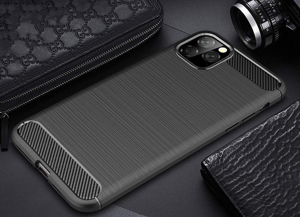 Apple iPhone 11 Pro Max Geborsteld TPU Hoesje Zwart afbeelding 9