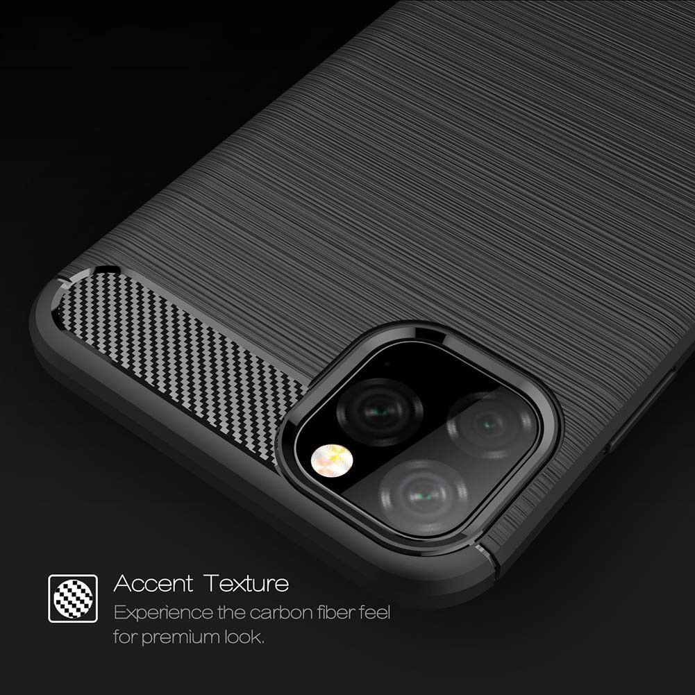 Apple iPhone 11 Pro Max Geborsteld TPU Hoesje Zwart afbeelding 10