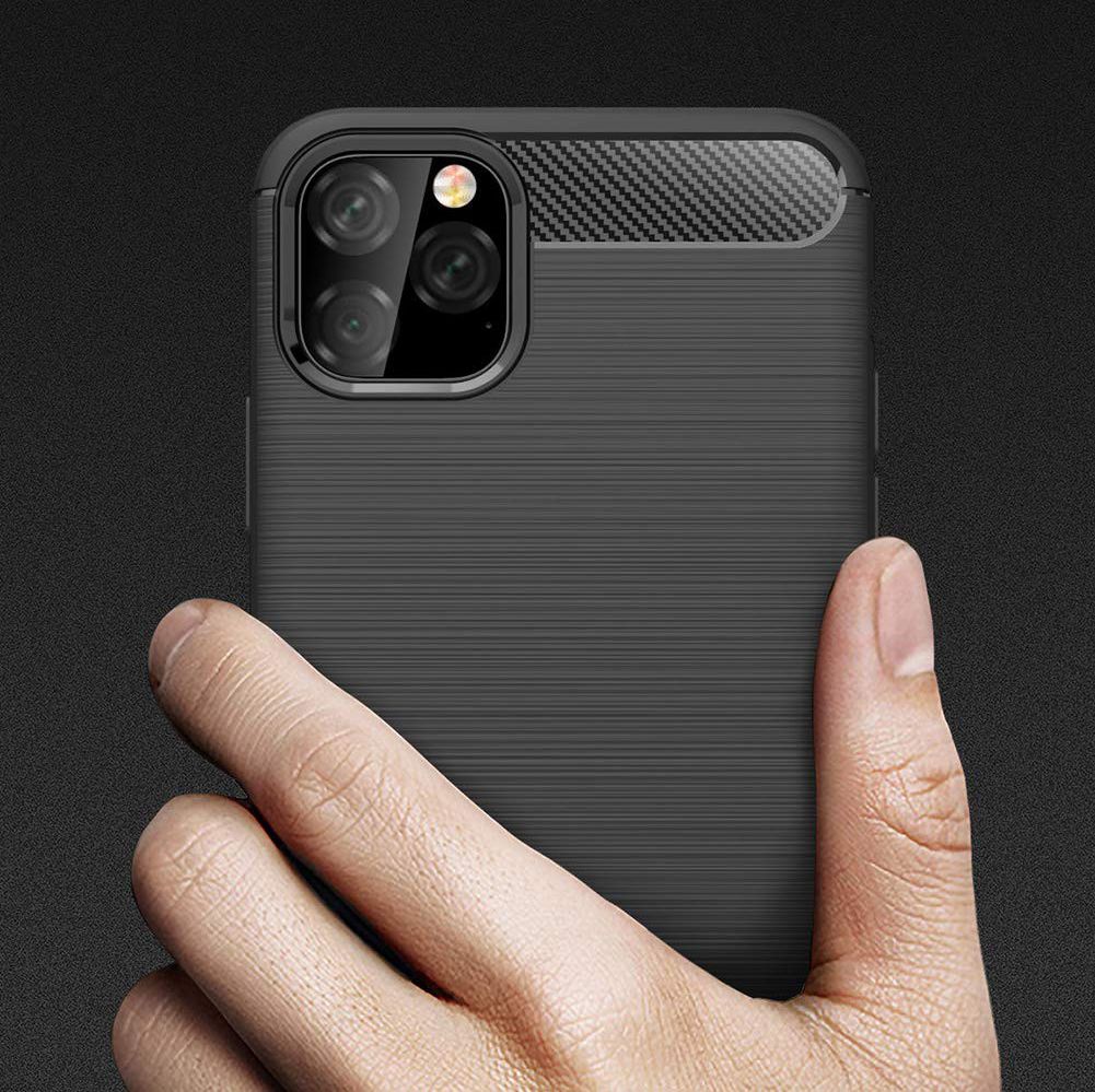 Apple iPhone 11 Pro Max Geborsteld TPU Hoesje Zwart afbeelding 11