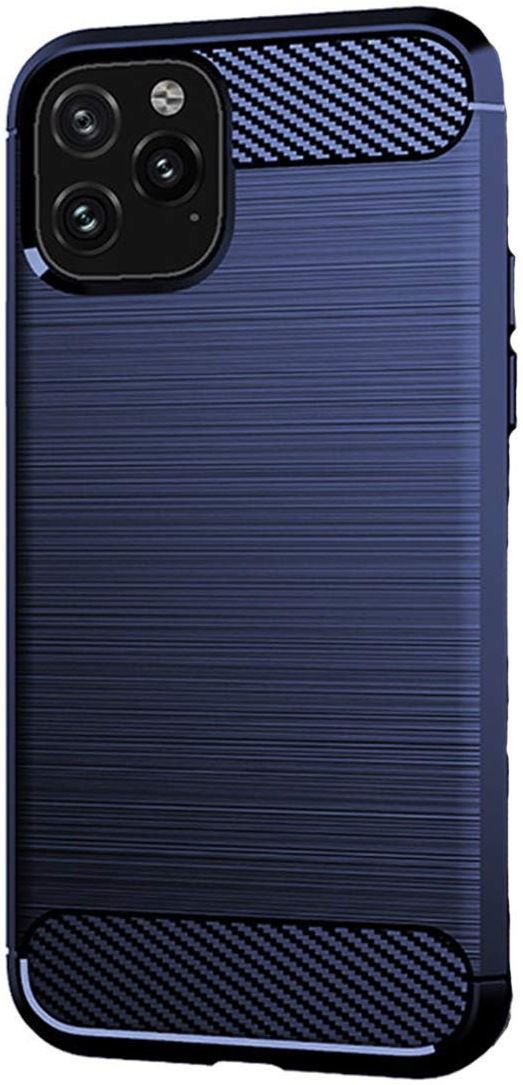 Apple iPhone 11 Pro Max Geborsteld TPU Hoesje Blauw afbeelding 1