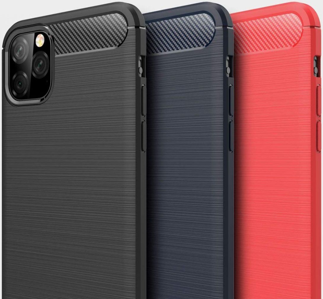 Apple iPhone 11 Pro Max Geborsteld TPU Hoesje Rood afbeelding 4
