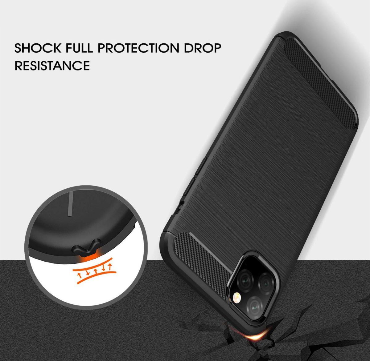 Apple iPhone 11 Pro Max Geborsteld TPU Hoesje Rood afbeelding 9