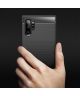 Samsung Galaxy Note 10 Plus Geborsteld TPU Hoesje Zwart