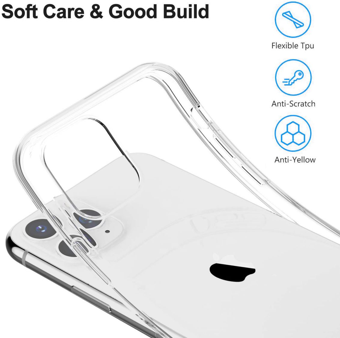 Apple iPhone 11 Pro Hoesje Dun TPU Transparant afbeelding 14