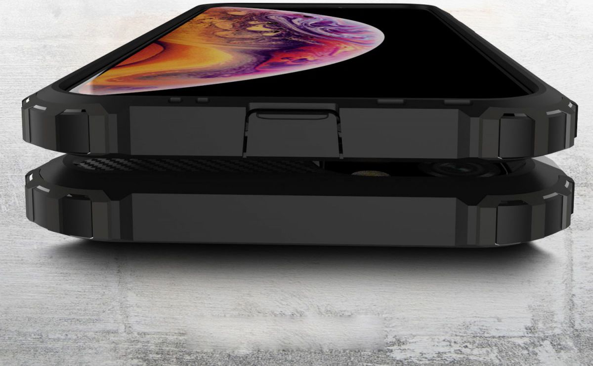Apple IPhone 11 Pro Hoesje Shock Proof Hybride Back Cover Zwart afbeelding 6
