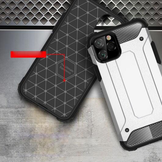 Apple IPhone 11 Pro Hoesje Shock Proof Hybride Back Cover Zwart afbeelding 4