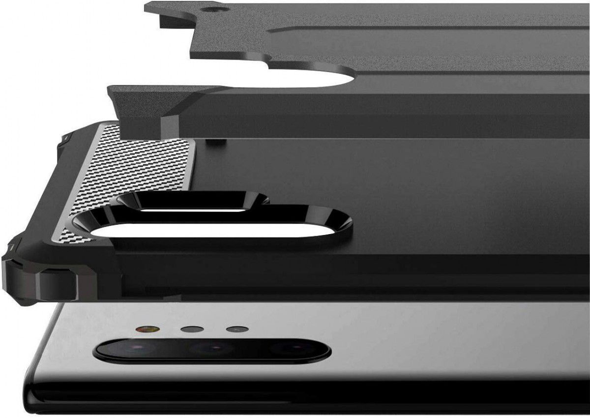 Samsung Galaxy Note 10 Hybride Hoesje Zwart afbeelding 2
