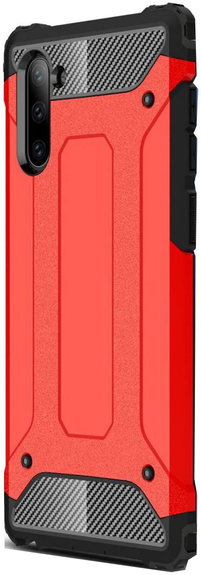 Samsung Galaxy Note 10 Hybride Hoesje Rood afbeelding 2
