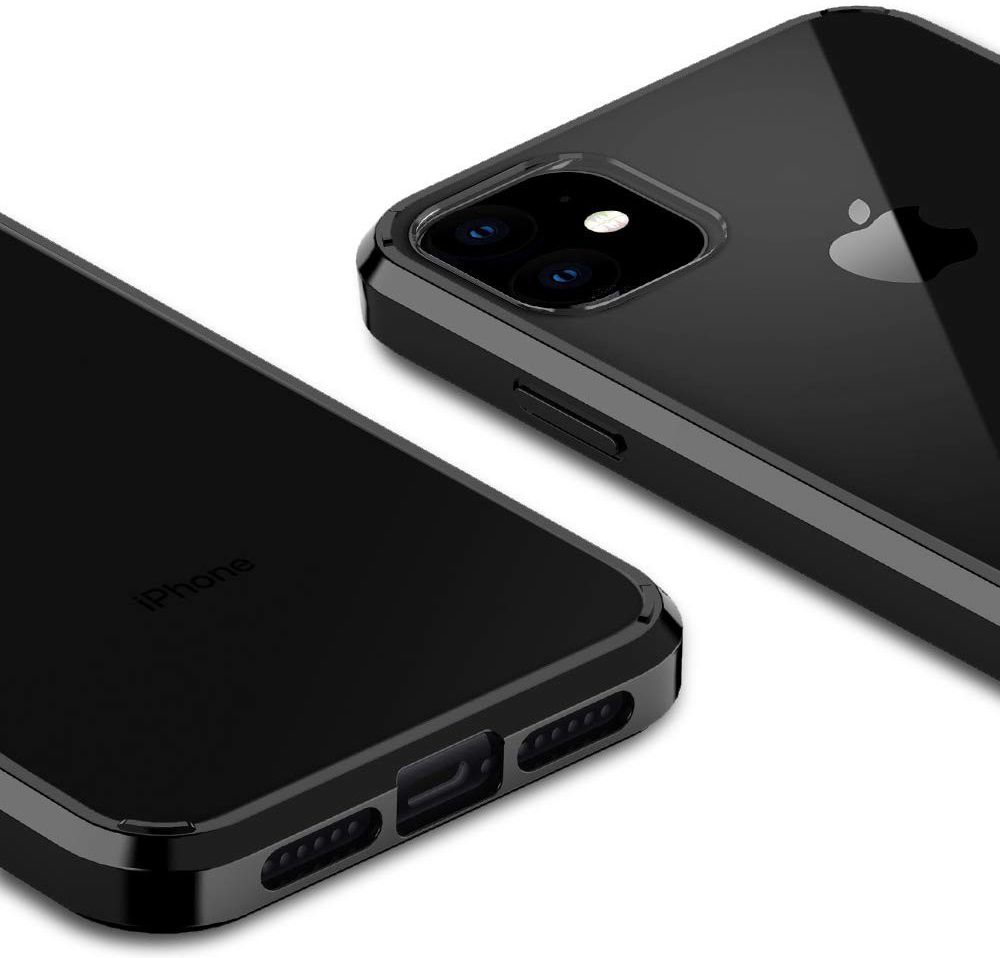 Apple iPhone 11 Pro Hoesje Armor Back Cover Transparant / Zwart afbeelding 5