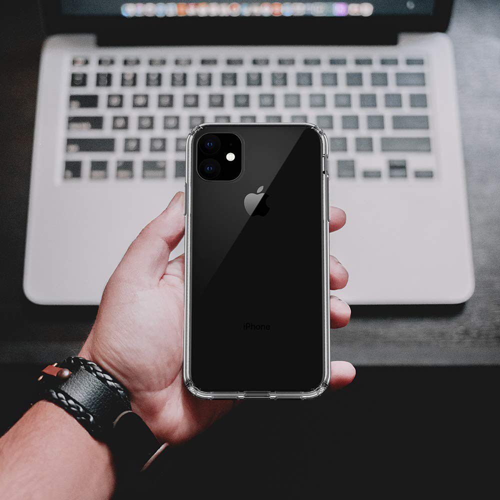 Apple iPhone 11 Hoesje Armor Back Cover Transparant afbeelding 2