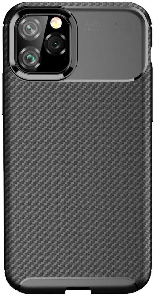 Apple iPhone 11 Pro Siliconen Carbon Hoesje Zwart afbeelding 4