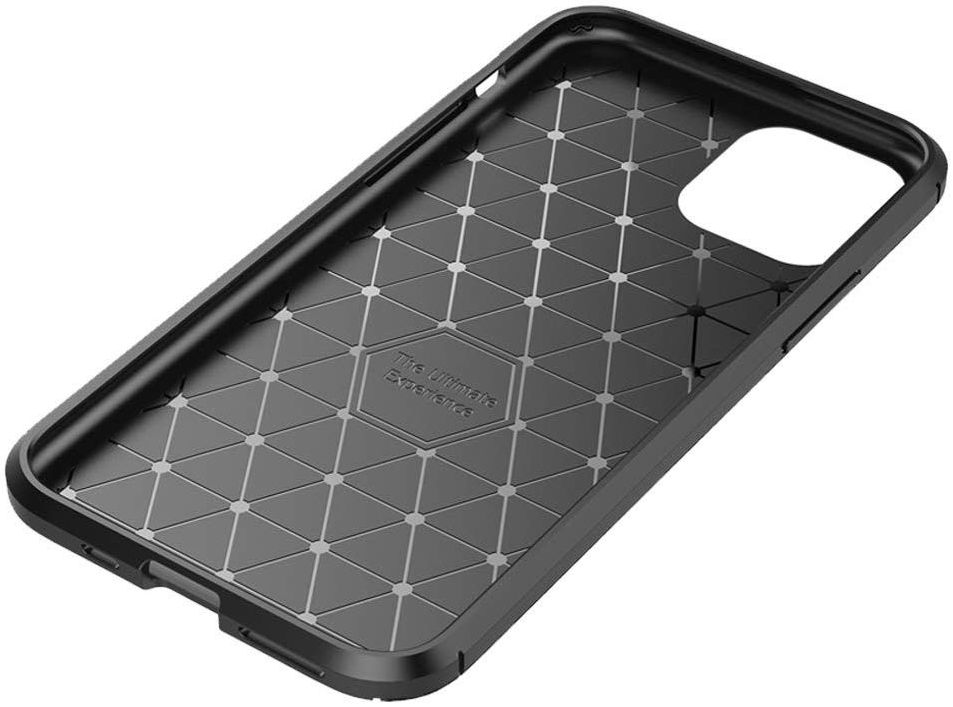 Apple iPhone 11 Pro Siliconen Carbon Hoesje Zwart afbeelding 5