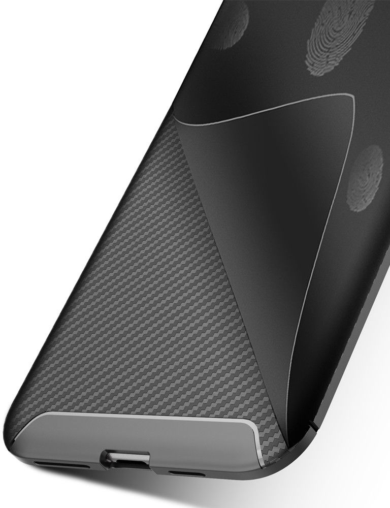 Apple iPhone 11 Pro Max Siliconen Carbon Hoesje Zwart afbeelding 9