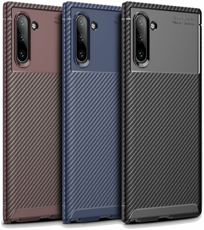 Samsung Galaxy Note 10 Siliconen Carbon Hoesje Zwart afbeelding 13