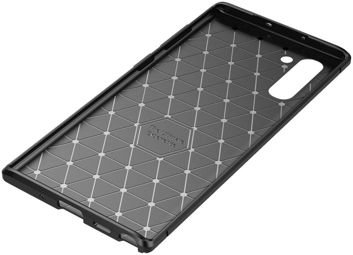 Samsung Galaxy Note 10 Siliconen Carbon Hoesje Zwart afbeelding 10