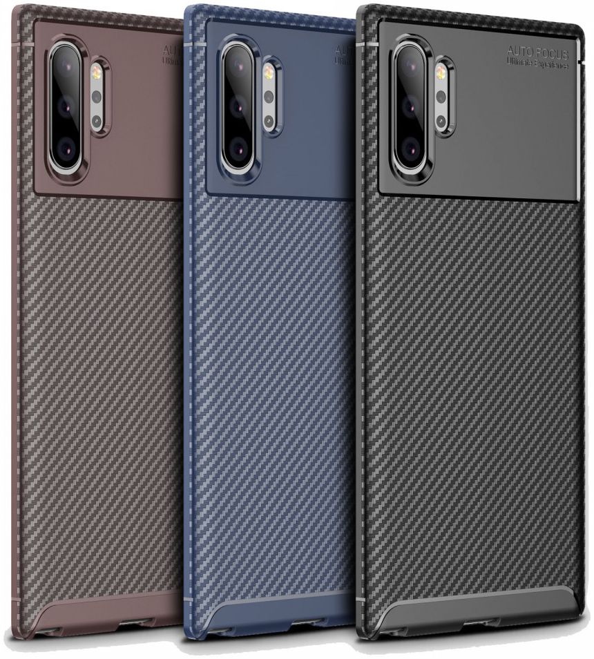 Samsung Galaxy Note 10 Plus Siliconen Carbon Hoesje Zwart afbeelding 13