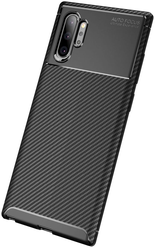Samsung Galaxy Note 10 Plus Siliconen Carbon Hoesje Zwart afbeelding 5
