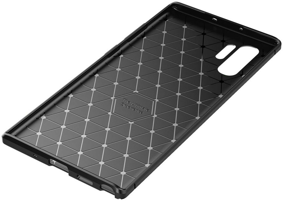 Samsung Galaxy Note 10 Plus Siliconen Carbon Hoesje Zwart afbeelding 11