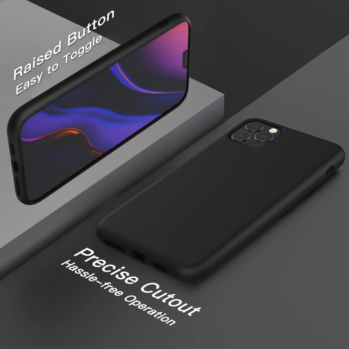 Apple iPhone 11 Pro Hoesje Siliconen Zwart afbeelding 8