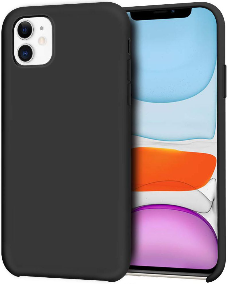 Apple iPhone 11 Hoesje Siliconen Zwart afbeelding 1