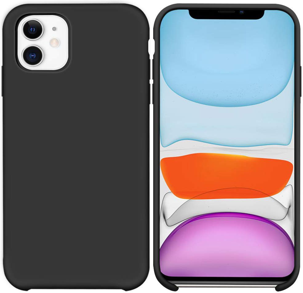 Apple iPhone 11 Hoesje Siliconen Zwart afbeelding 3
