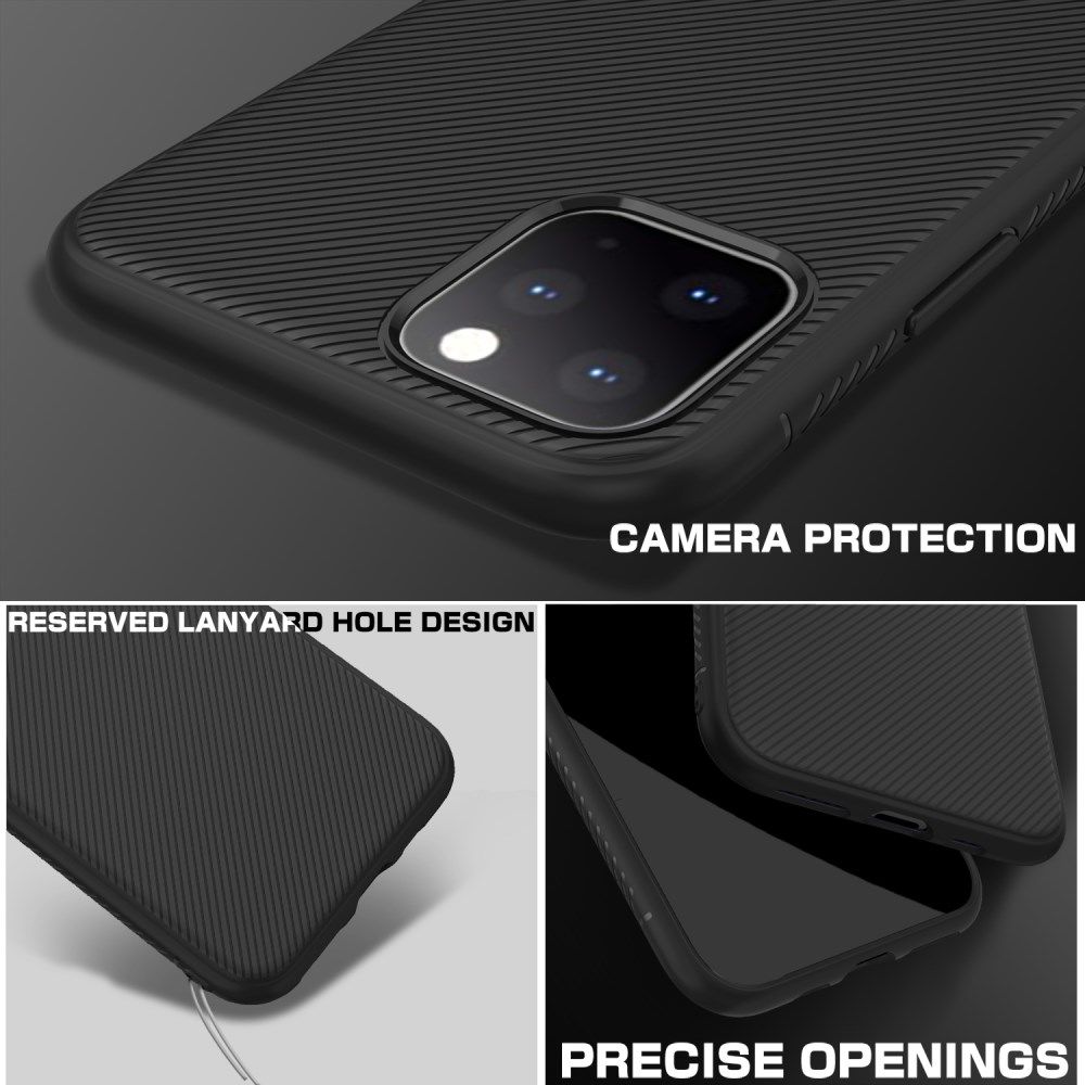 Apple iPhone 11 Pro Hoesje Twill Slim Textuur Zwart afbeelding 11