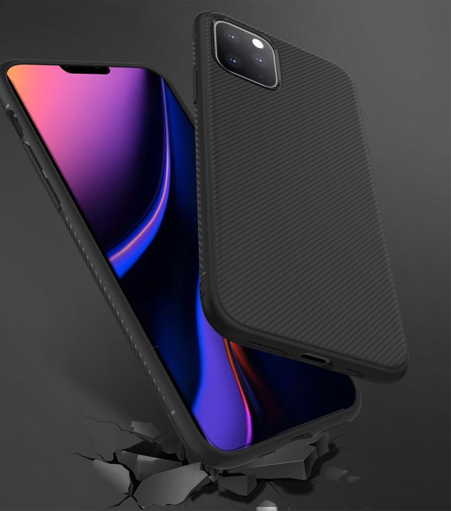 Apple iPhone 11 Pro Hoesje Twill Slim Textuur Zwart afbeelding 13