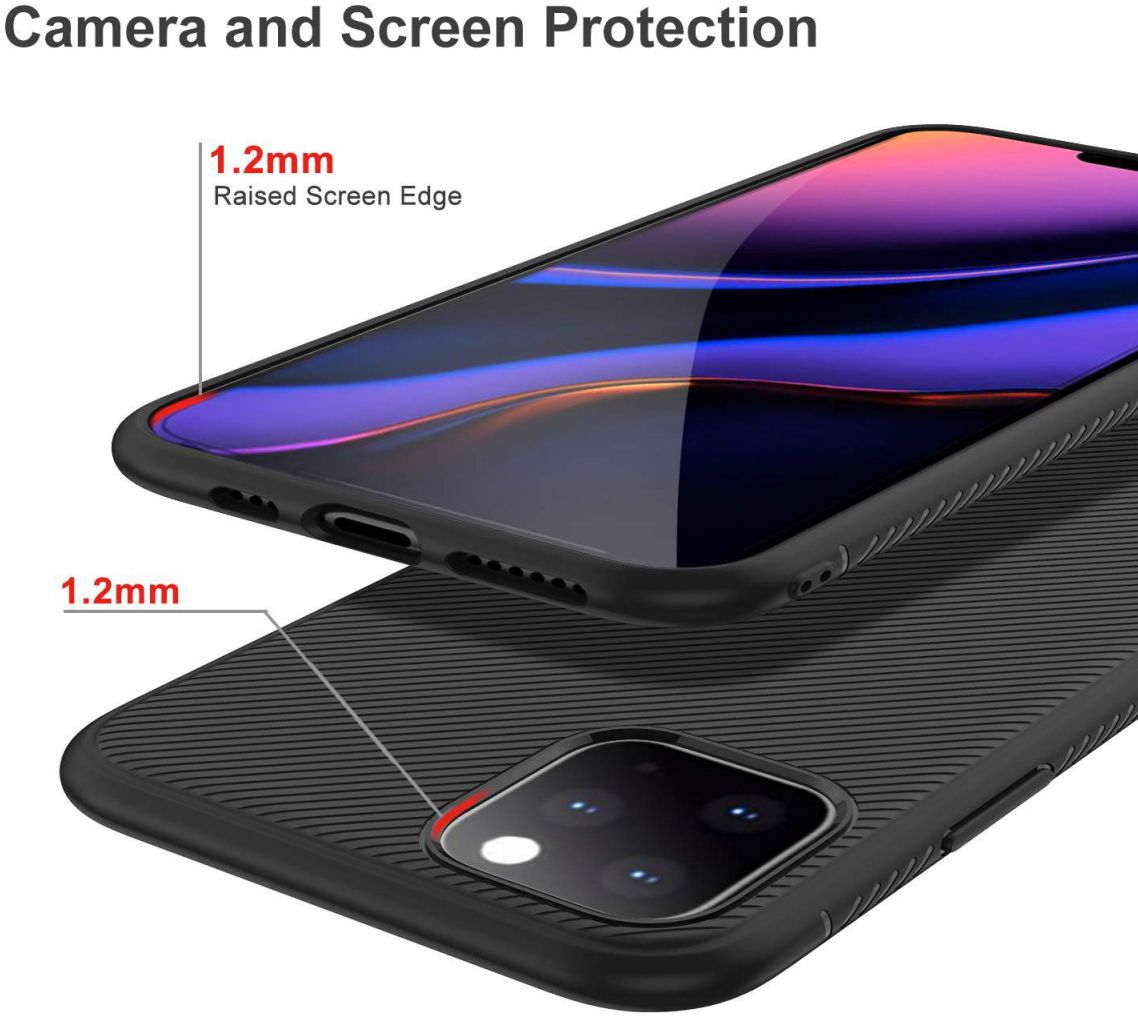 Apple iPhone 11 Pro Hoesje Twill Slim Textuur Zwart afbeelding 9