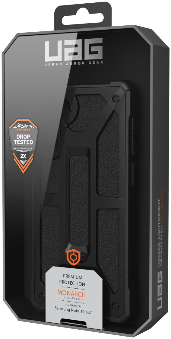 Urban Armor Gear Monarch Hoesje Samsung Galaxy Note 10 Black afbeelding 14