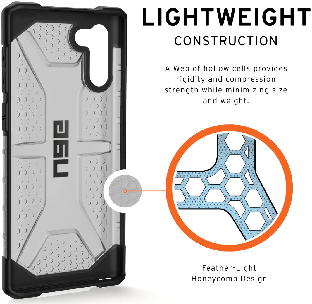 Urban Armor Gear Plasma Samsung Galaxy Note 10 Hoesje Transparant Ash afbeelding 4