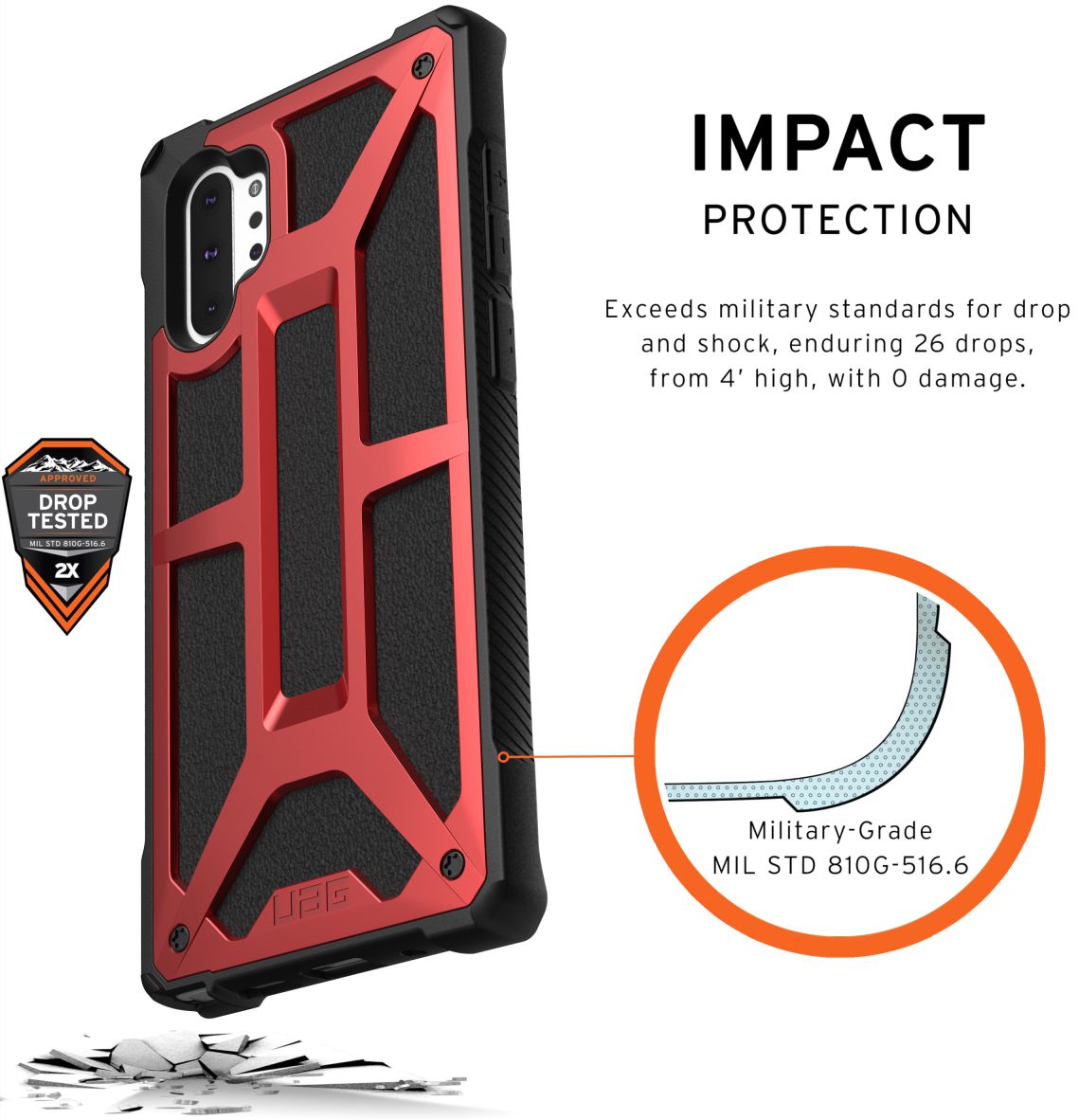 UAG Monarch Case Samsung Galaxy Note 10 Plus Crimson afbeelding 3
