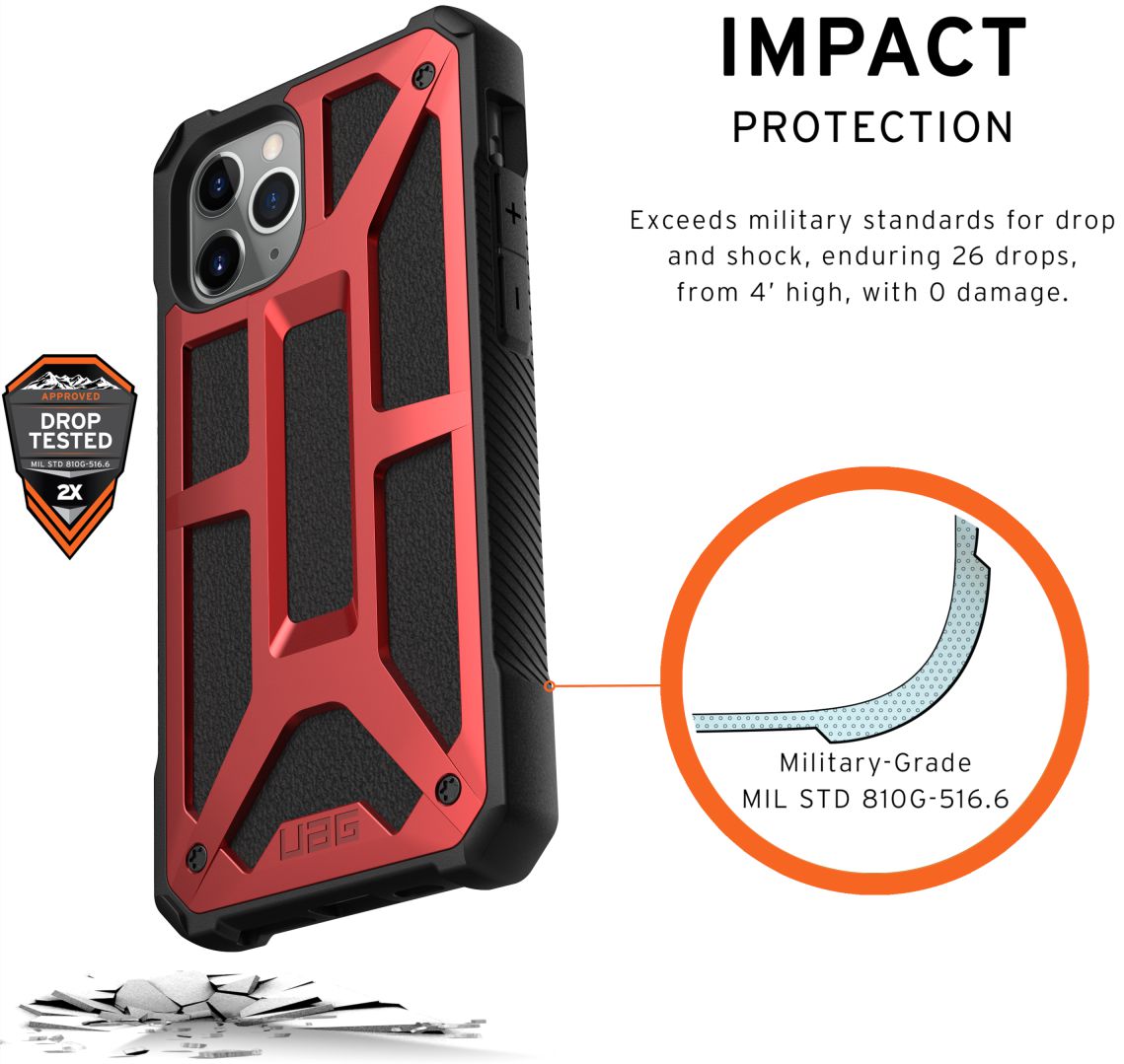 Urban Armor Gear Monarch Apple iPhone 11 Pro Hoesje Crimson afbeelding 3