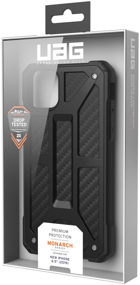 Urban Armor Gear Monarch Hoesje Apple iPhone 11 Pro Max Carbon Fiber afbeelding 14