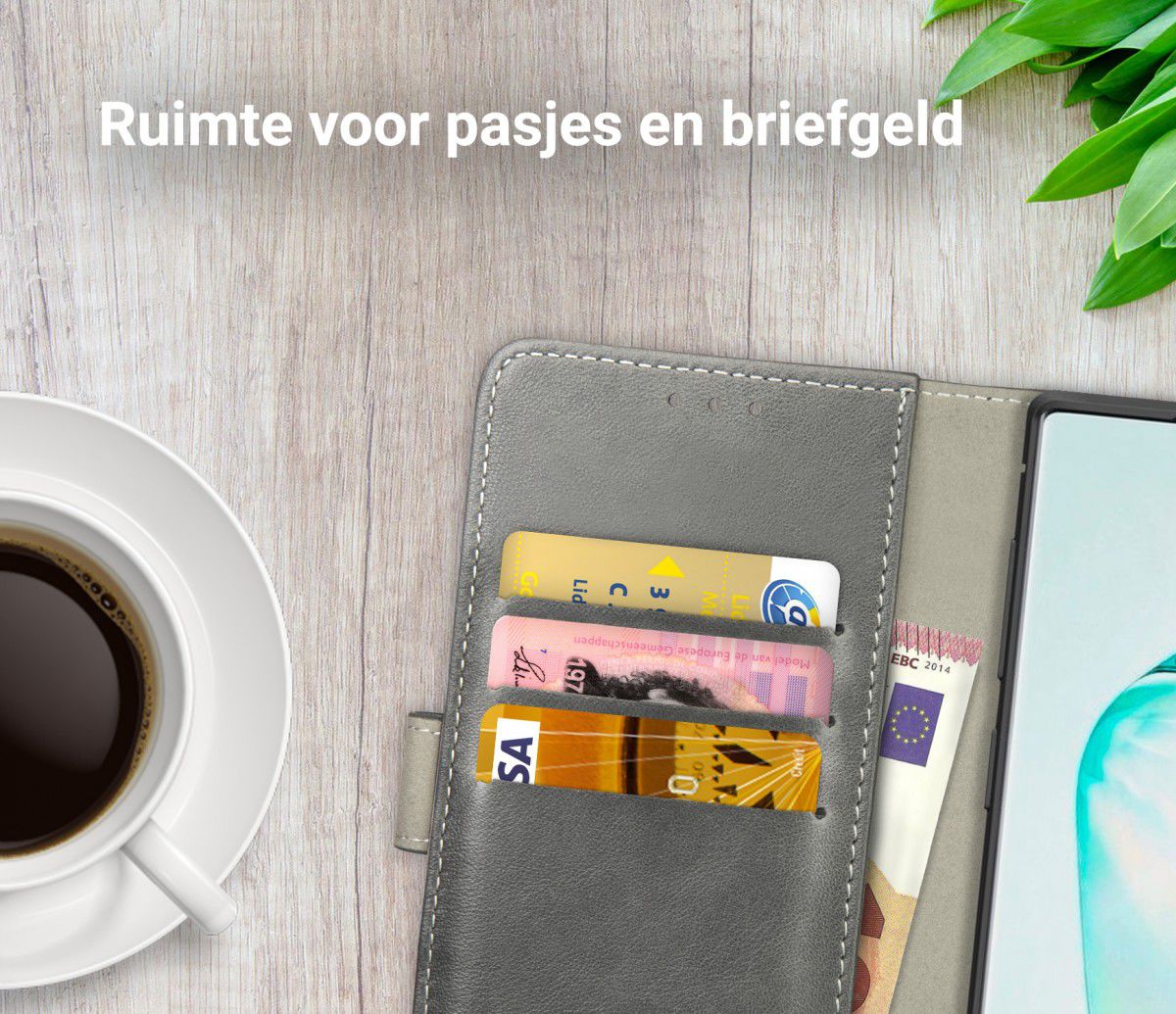 Rosso Element Samsung Galaxy Note 10 Plus Hoesje Book Cover Grijs afbeelding 8