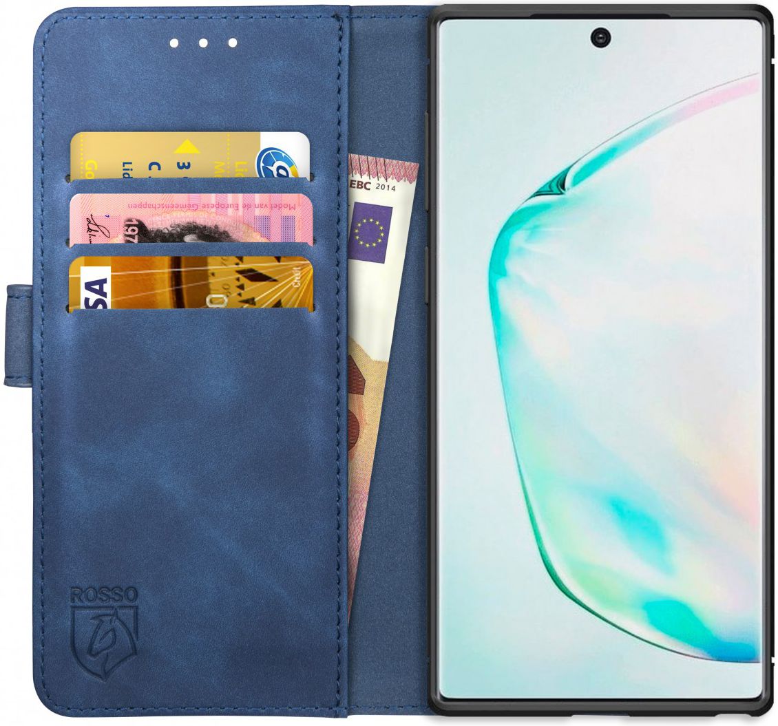 Rosso Element Samsung Galaxy Note 10 Hoesje Book Cover Blauw afbeelding 1