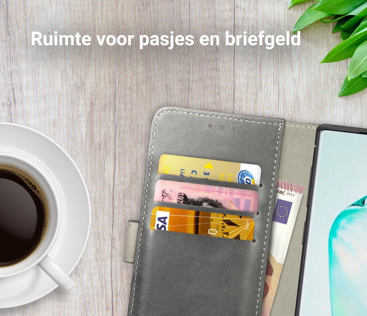Rosso Element Samsung Galaxy Note 10 Hoesje Book Cover Grijs afbeelding 8