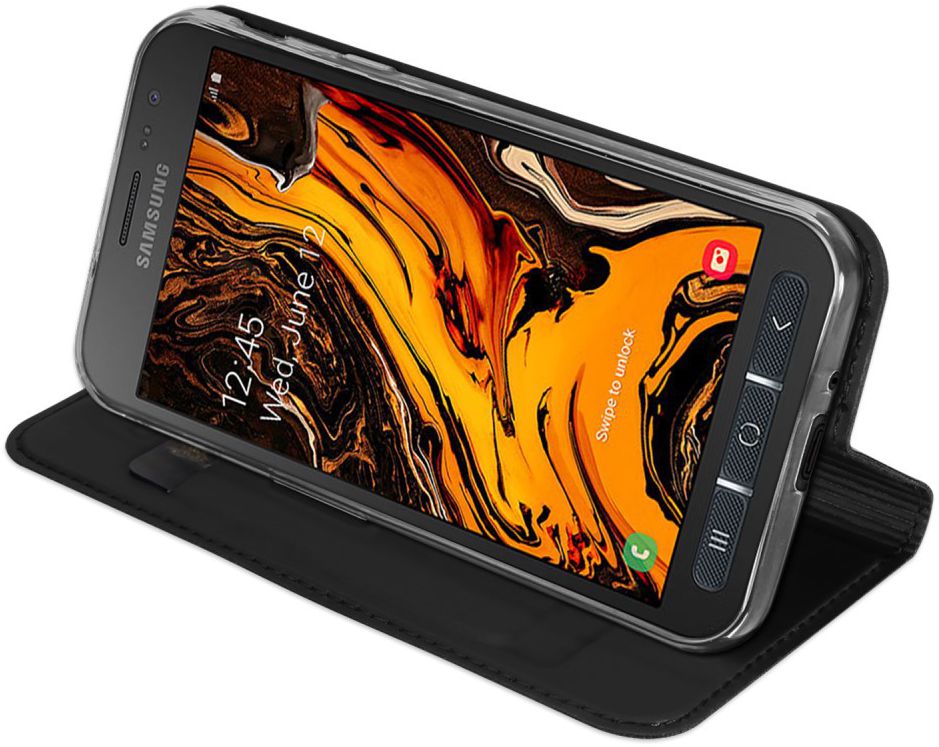 Dux Ducis Premium Book Case Samsung Galaxy Xcover 4(S) Hoesje Zwart afbeelding 2