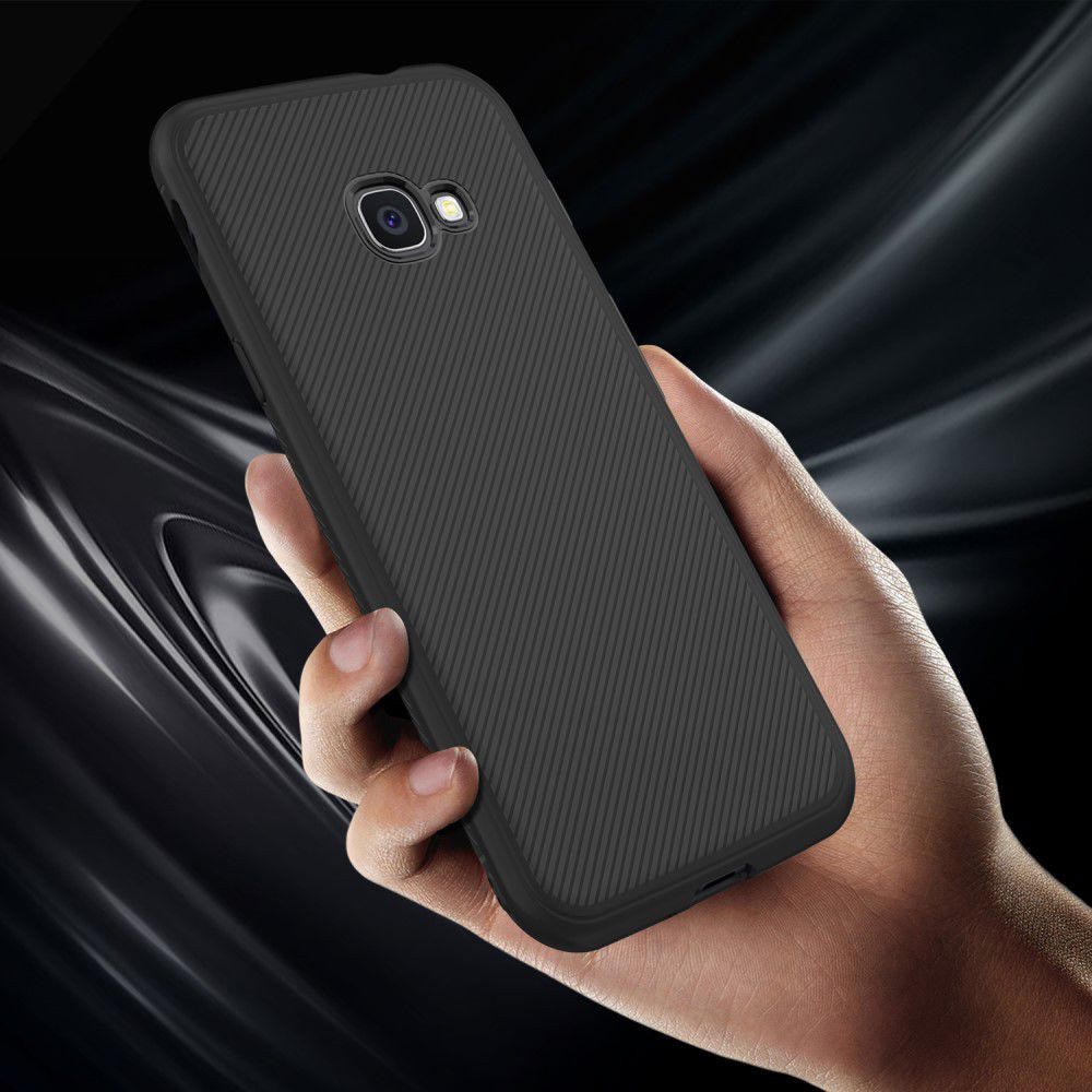 Samsung Galaxy Xcover 4(S) Twill Slim Texture Backcover Zwart afbeelding 6