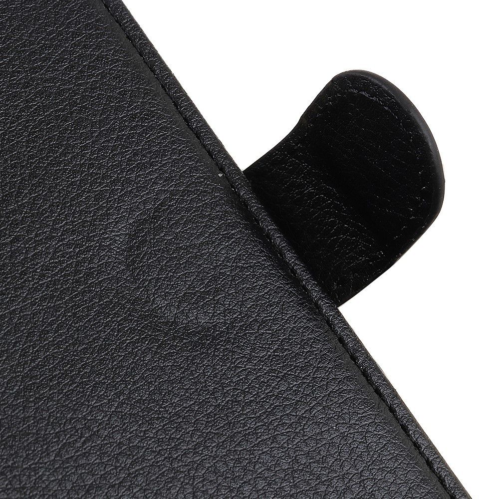 LG K40 Lychee Portemonnee Hoesje met Standaard Zwart afbeelding 7