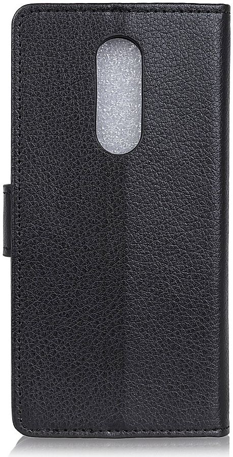 LG K40 Lychee Portemonnee Hoesje met Standaard Zwart afbeelding 9