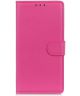 LG K40 Lychee Portemonnee Hoesje met Standaard Roze