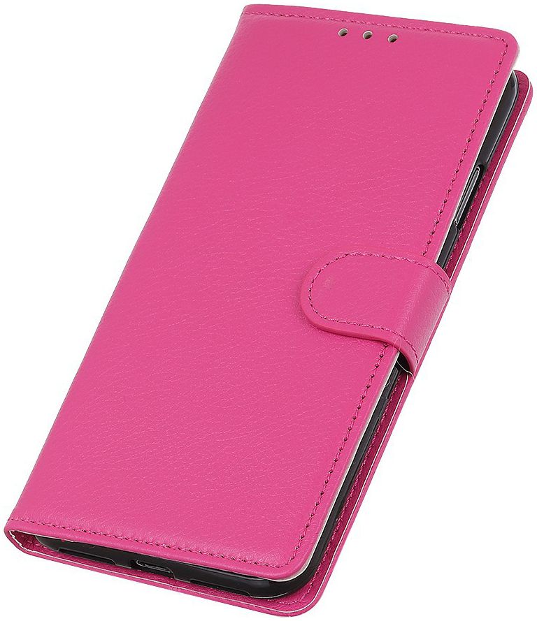 LG K40 Lychee Portemonnee Hoesje met Standaard Roze afbeelding 5